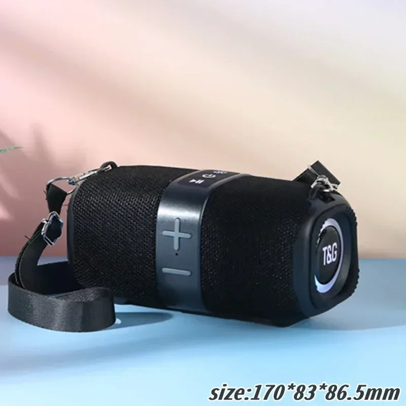 Altavoz Bluetooth inalámbrico portátil para exteriores TG667, altavoz doble, Subwoofer Bluetooth 5,3 con soporte RGB, tarjeta FM/TF/disco USB