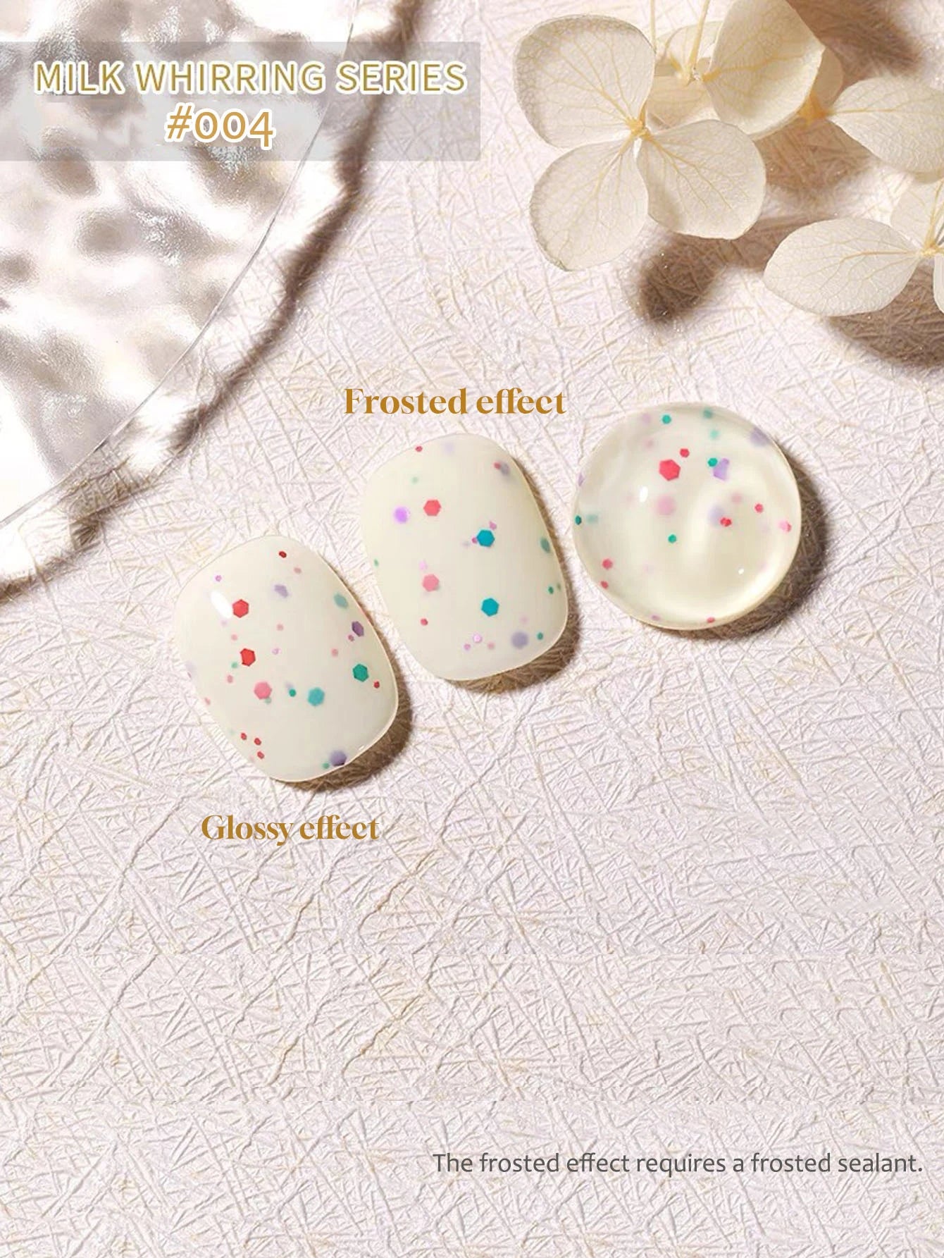 Esmalte de Uñas en Gel MIANEL Colorful Rock Slice, Amarillo Lechoso-Blanco Brillante, Crema Blanca, Efecto Leche Huhu Dopamina, 12ml, 1-6 Unidades