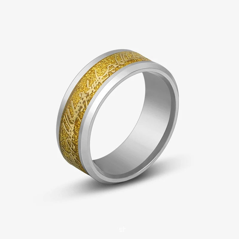 Anillos con diseño de dragón dominante de acero inoxidable de 8mm para hombres y mujeres, anillo Punk con incrustaciones de fibra de carbono azul, bagues pour femme