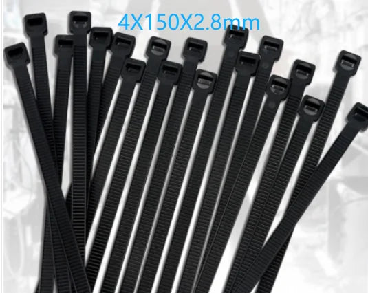 100 piezas negro 4x200 cable anillo de fijación reutilizable cable Zip Ties de pulgadas reciclable desmontable
