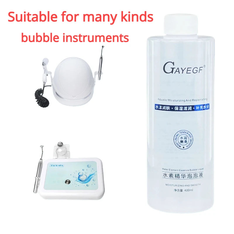 Máquina de burbujas de oxígeno activo japonesa, líquido especial para blanquear, rejuvenecedor, limpieza de la piel, eliminación de ácaros, esencia de agua, 400ml