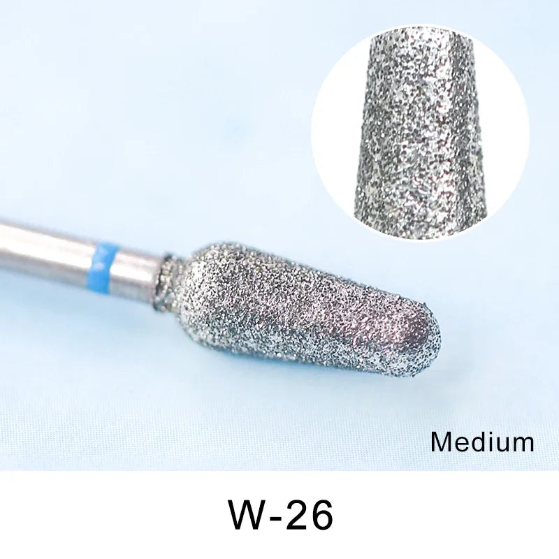 Brocas de cerámica para uñas de diamante, fresa para manicura, limas rotativas para cutículas izquierda y derecha, herramientas de accesorios para uñas DIY