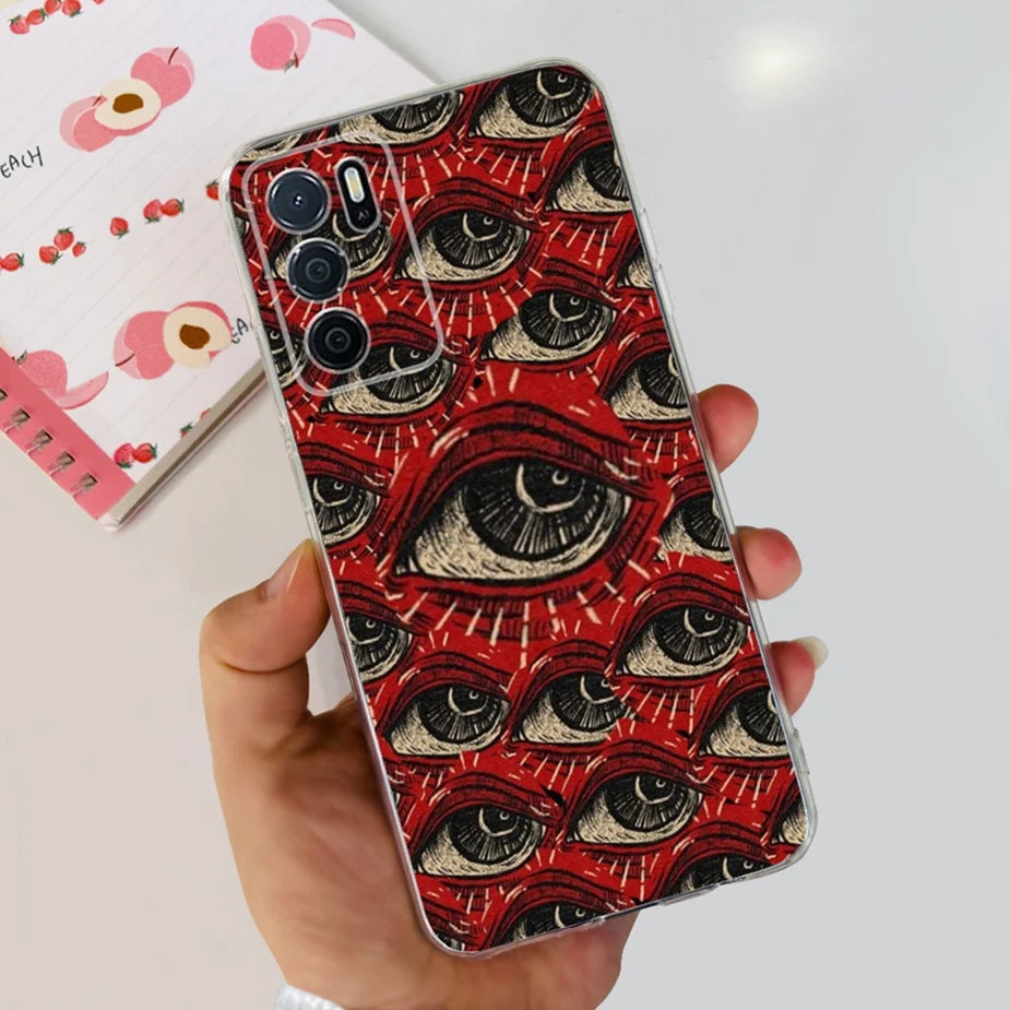 Para Oppo A16 A16s funda elegante pintada contraportada suave funda de teléfono delgada para Oppo A16s OppoA16 s CPH2269 Coque Fundas carcasa de parachoques