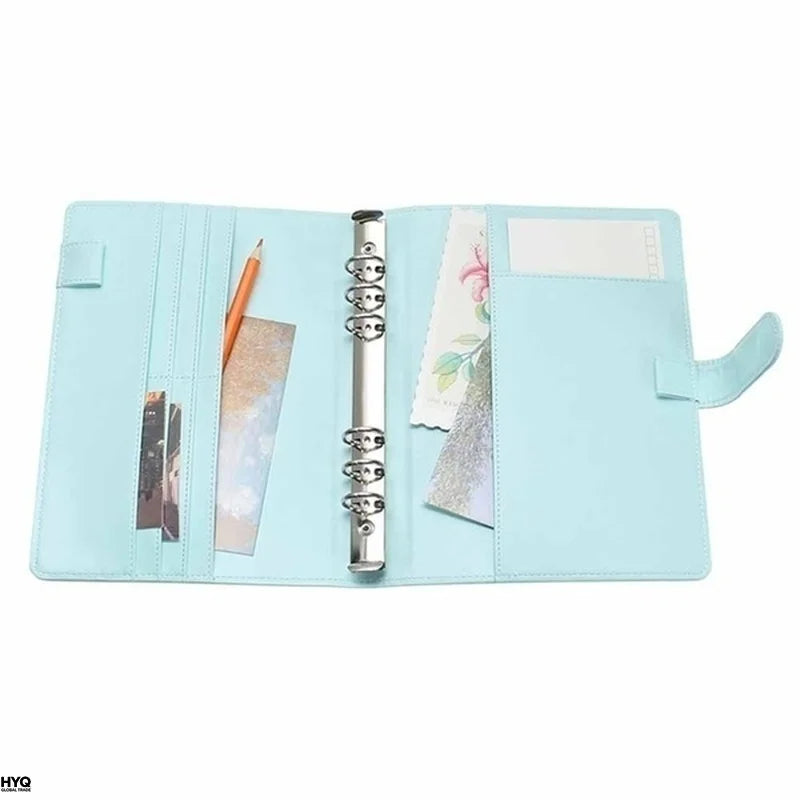 Nueva Carpeta de Anillas Vintage Recargable, Funda para Bloc de Notas, Carpeta de Cuero, Suministros de Oficina