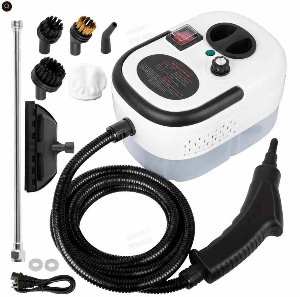 Limpiador a Vapor de Alta Temperatura de 2500W, 110V, Portátil, con Múltiples Accesorios, Enchufe Estadounidense