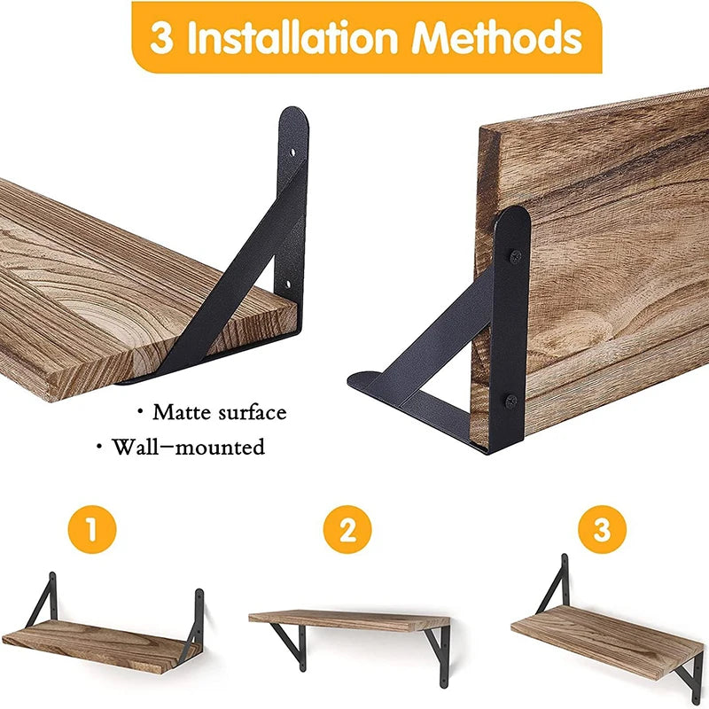 Estantes de pared flotantes de madera, estantes colgantes para baño, estante de almacenamiento, organizador de cocina, muebles, soporte de exhibición para sala de estar