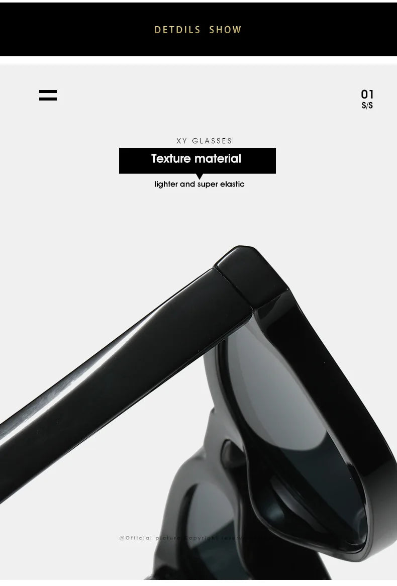 2025 Nuevas gafas de sol cuadradas para hombres Arrove Docration Fashion Simplify Gafas de sol unisex UV400 Adecuado para una escena versátil