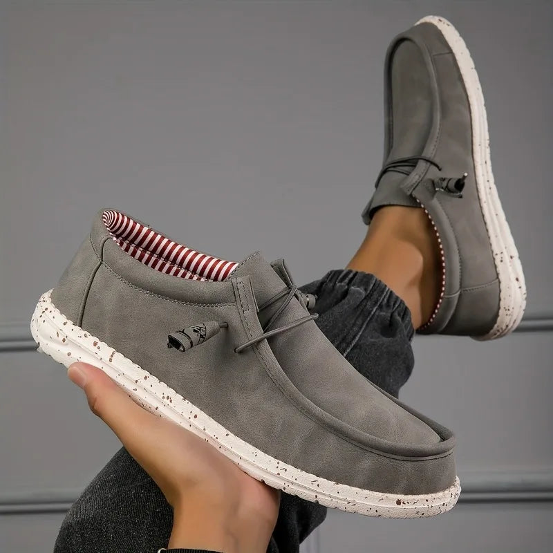 Zapatos de hombre, mocasines, zapatos vulcanizados suaves y cómodos, zapatos planos, zapatos para caminar para hombre, mocasines informales sin cordones, zapatos náuticos para hombre