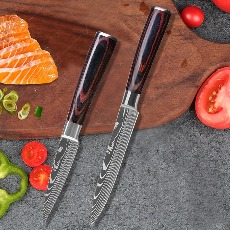 Cuchillos de cocina profesionales, cuchillo de acero inoxidable, pelado de frutas, cuchillo de carnicero, cuchillo para deshuesar, cuchillos de cocina para pelar