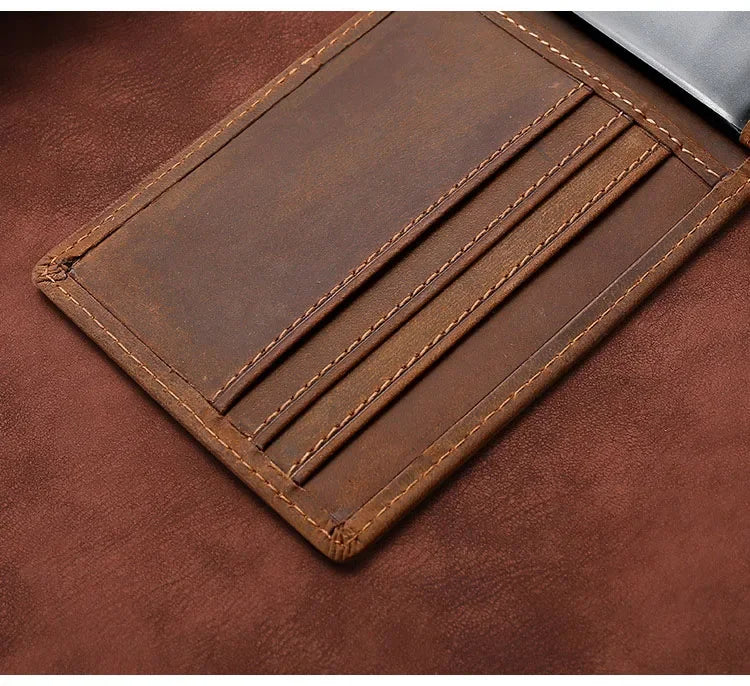 Tarjetero de cuero auténtico para hombre, cartera para documentos de coche, de alta calidad, para licencia de conducir, 8,2x10,5 cm