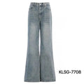 Jeans de Cintura Alta para Mujer, Estilo Retro Americano, Pantalones Vaqueros Casuales, Estilo Chica Moderna, Pantalones Largos Versátiles para Uso Diario