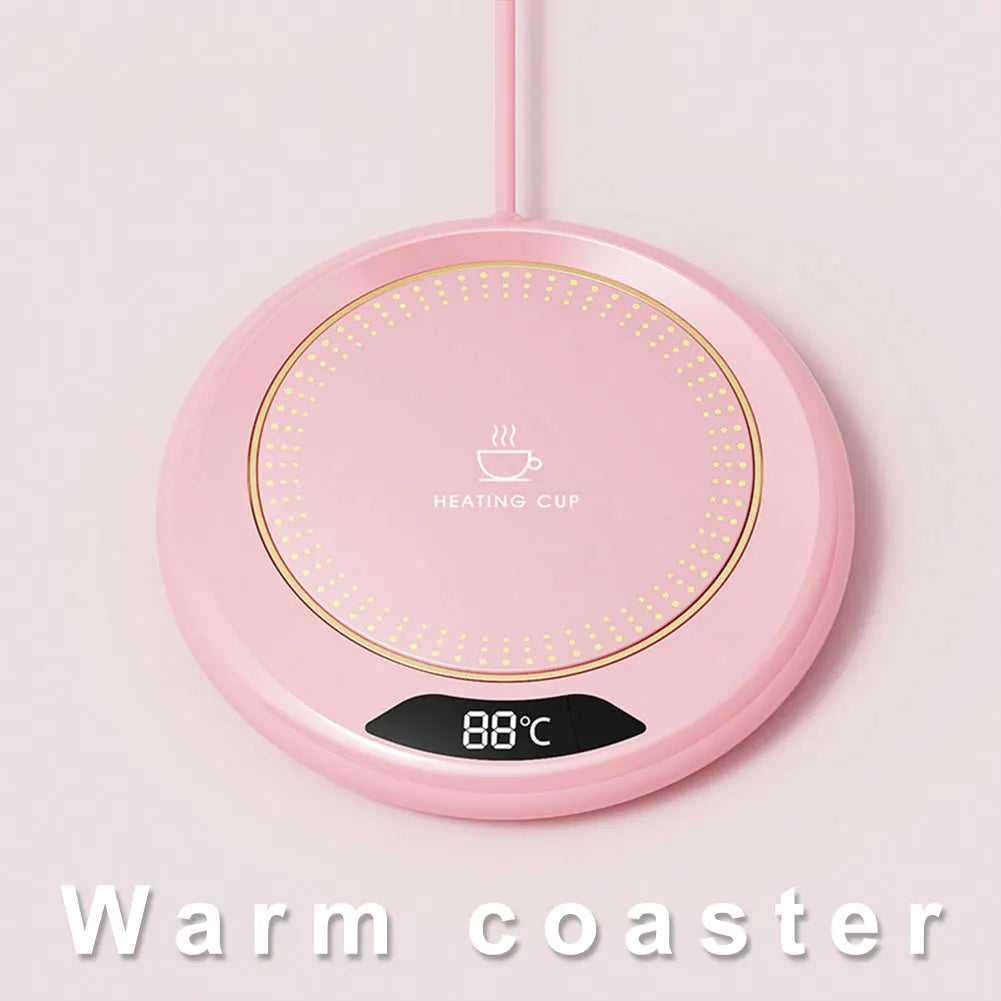 Calentador de tazas de café USB, calentador de bebidas eléctrico con 3 ajustes de temperatura, placa calentadora de café para café caliente, té y leche