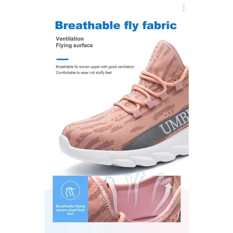 Zapatos de protección laboral para mujer, antigolpes, antiperforación, ligeros, transpirables, duraderos, cómodos zapatos de trabajo