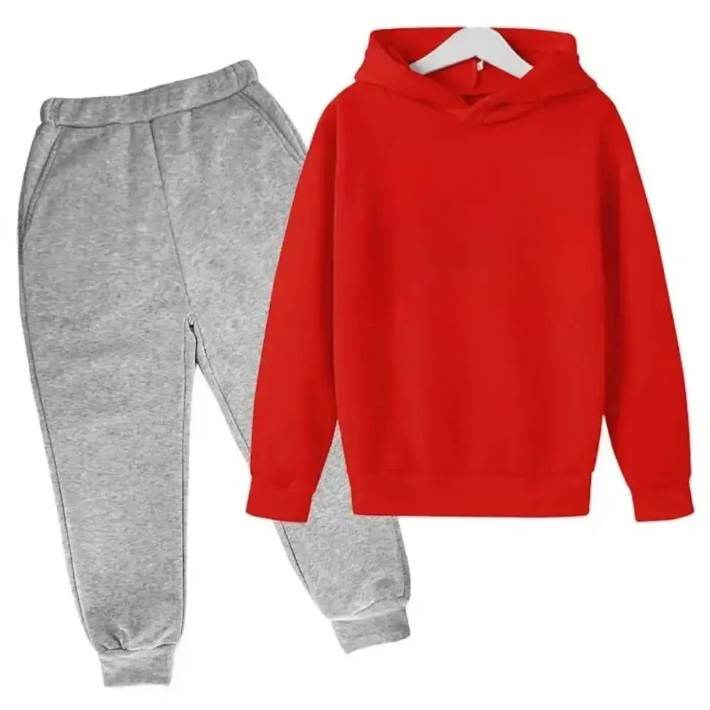 Ropa de primavera y otoño para niños, regalos de vacaciones, chándal de fútbol con estampado CR7, Sudadera con capucha y pantalones, conjunto de 2 uds para niño y niña de 3 a 12 años