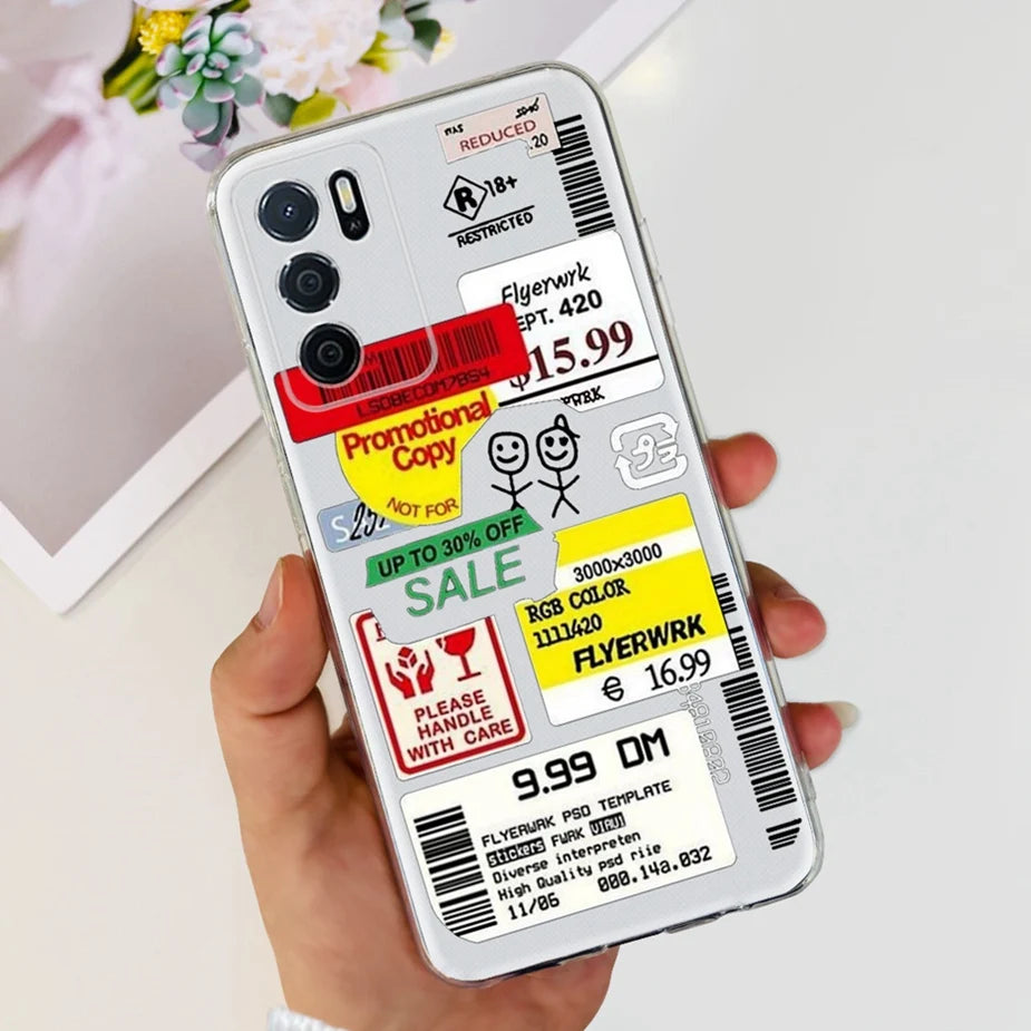 Para Oppo A16 A16s funda elegante pintada contraportada suave funda de teléfono delgada para Oppo A16s OppoA16 s CPH2269 Coque Fundas carcasa de parachoques
