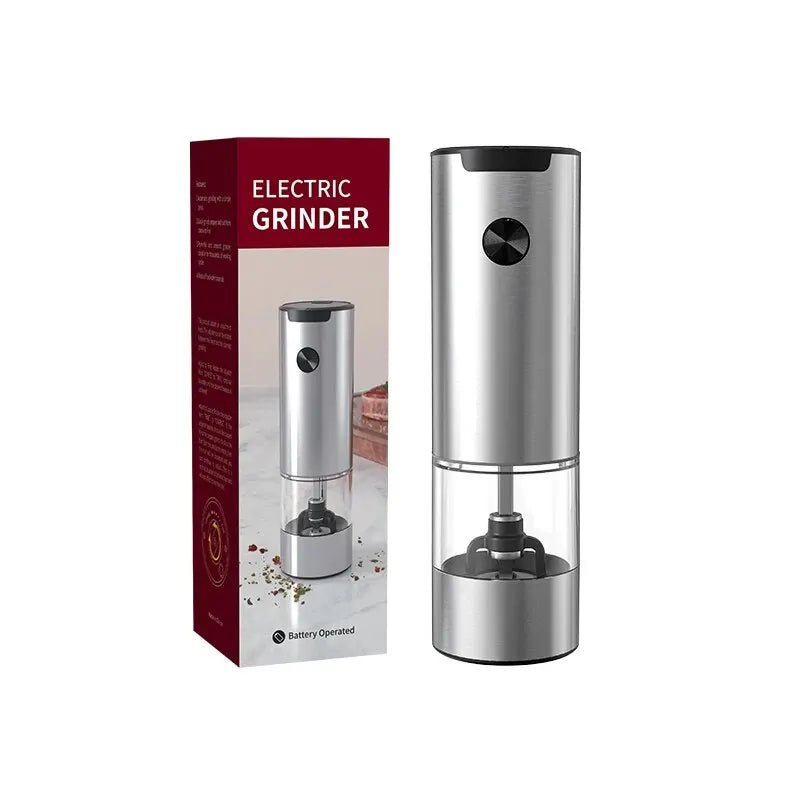 Molinillo Eléctrico automático de pimienta y sal con luz LED, molinillo ajustable sin aspereza, herramientas de cocina