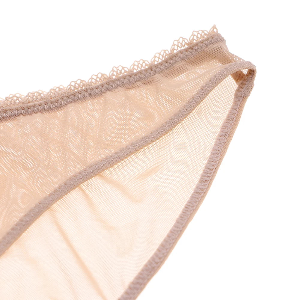 Varsbaby-ropa interior de encaje de malla de copa ultrafina, transparente, sin forro, 1 sujetador + 2 bragas, conjunto de sujetador de talla grande para mujer