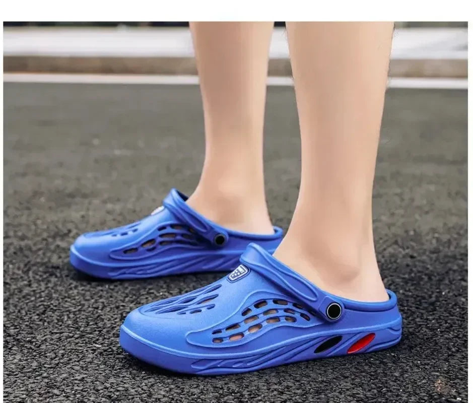 Sandalias al aire libre para hombres y mujeres Zuecos de verano Zapatillas EVA Tallas grandes 47 48 49 Zapatos de jardín para hombres Sandalias de playa Zuecos transpirables