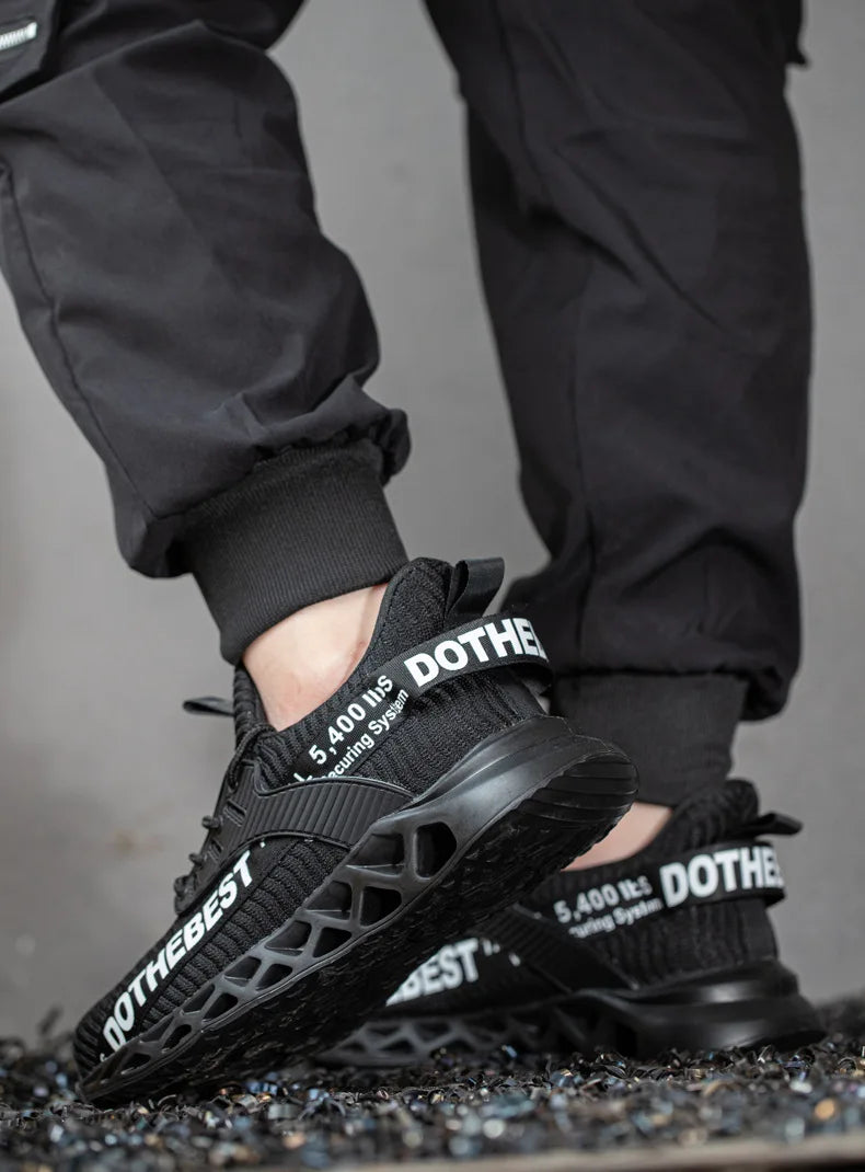 Zapatos de Seguridad con Puntera de Acero para Hombre, Zapatillas de Trabajo Ligeras, Zapatos de Trabajo Antipinchazos, Botas de Seguridad para la Construcción