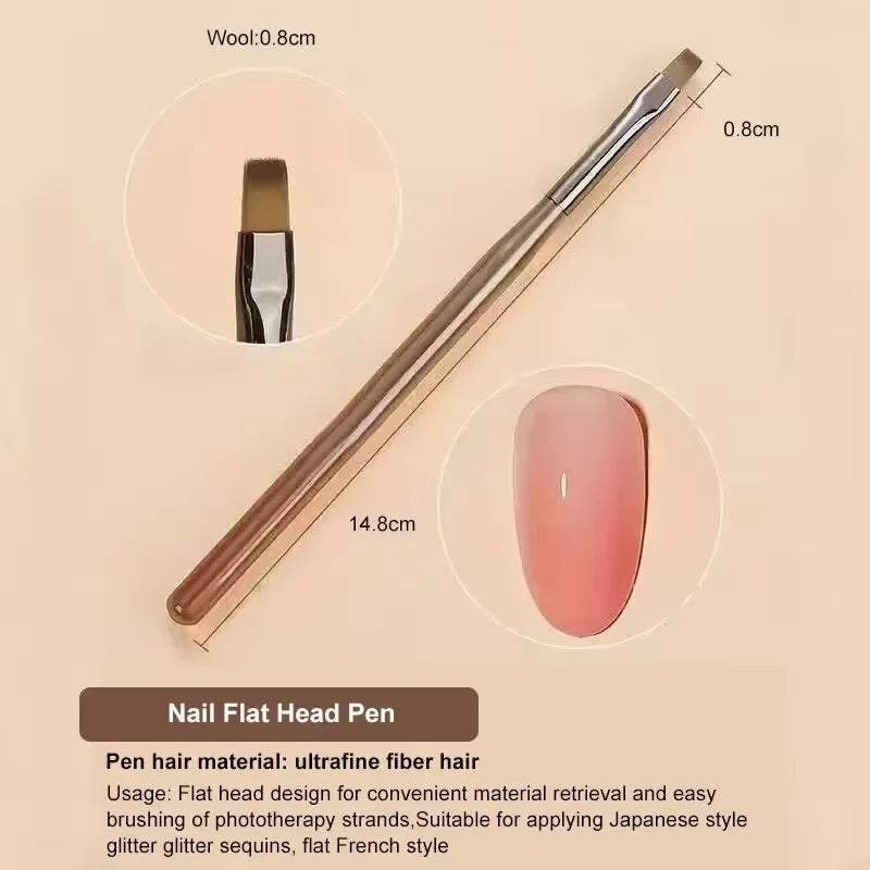 9 Bolígrafo de gel UV, pincel para uñas DIY, pincel para pintar acrílico, delineador de ojos para diseño de uñas, herramientas de pintura para exhibición de puntas de uñas.