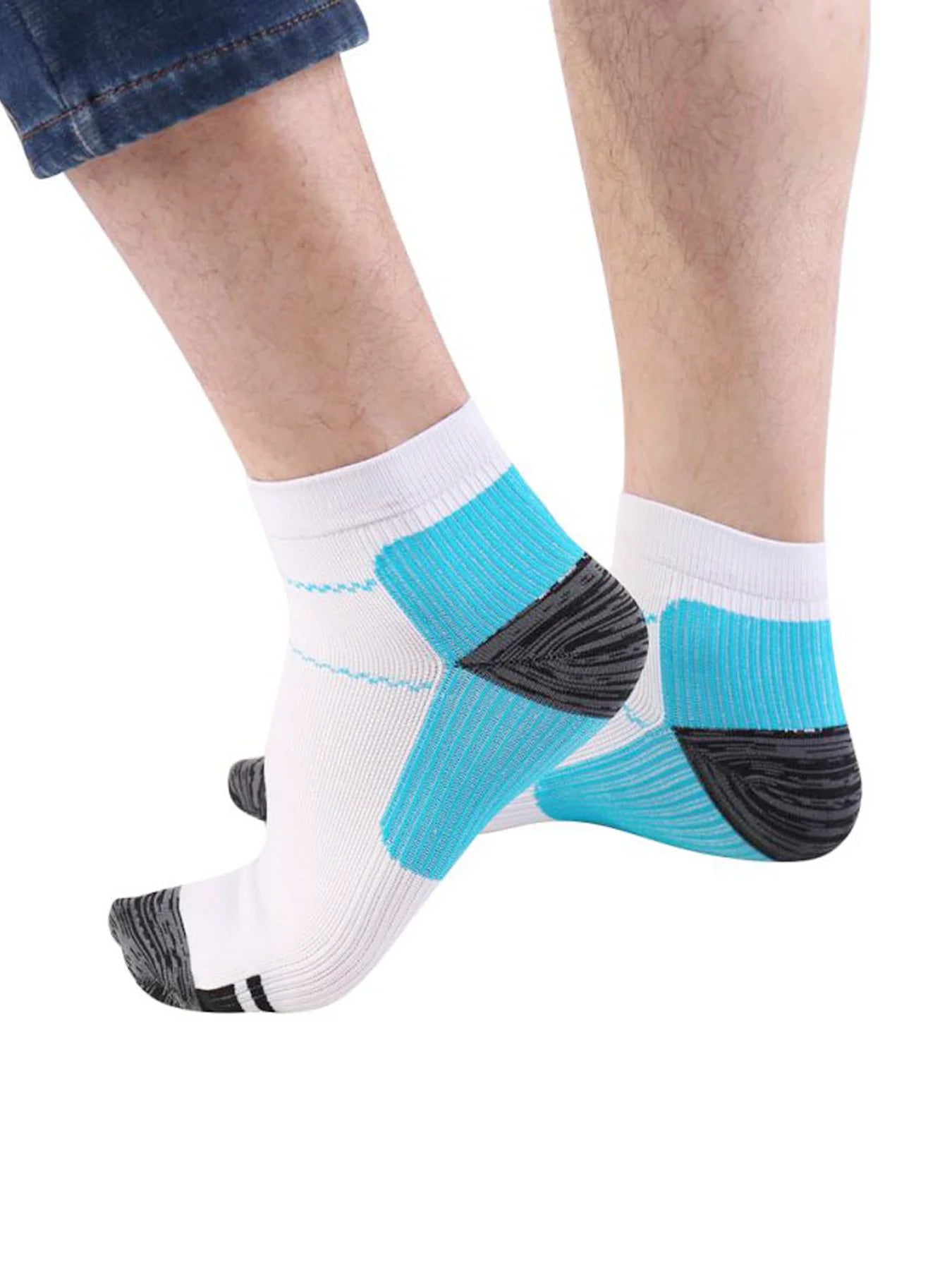 1 par de calcetines para fascitis plantar con soporte para el arco para hombres y mujeres, los mejores calcetines de compresión para el tobillo para aliviar el dolor en el pie y el talón,