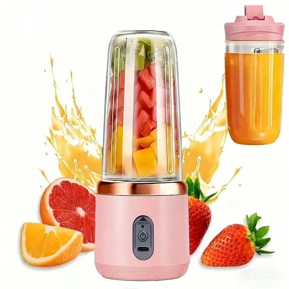 Vaso para exprimidor + vaso portátil para exteriores, vasos dobles, desmontables, fáciles de limpiar, para hacer jugos finos, licuadora de frutas, máquina para hacer bebidas, adecuado para el hogar, viajes al aire libre, o