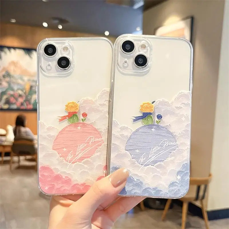 Funda de teléfono de TPU del Principito para iPhone 15 Pro max 14 16 13 12 Mini 11 XS XS 7 8 Plus carcasa protectora de pantalla a prueba de golpes