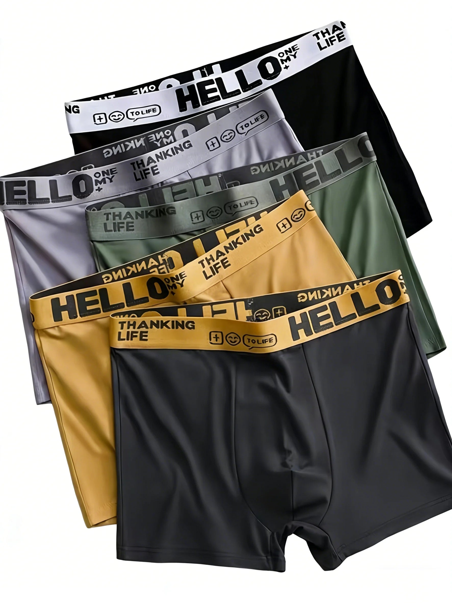 10 piezas de ropa interior para hombre, calzoncillos elásticos de secado rápido, ropa interior deportiva informal para niño, bragas modernas de alta elasticidad