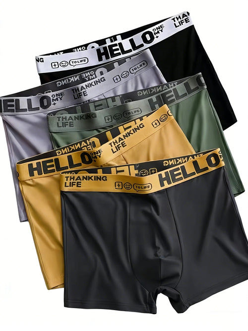10 piezas de ropa interior para hombre, calzoncillos elásticos de secado rápido, ropa interior deportiva informal para niño, bragas modernas de alta elasticidad