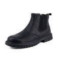 Botas de trabajo Lerther para hombre, zapatos de seguridad indestructibles, zapatillas de trabajo a prueba de pinchazos con punta de acero, zapatos de trabajo para hombre