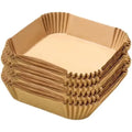 Bandeja de papel especial para freidora de aire, almohadilla de papel absorbente de aceite resistente a altas temperaturas, papel cuadrado para hornear, cocina, 50/100 Uds.