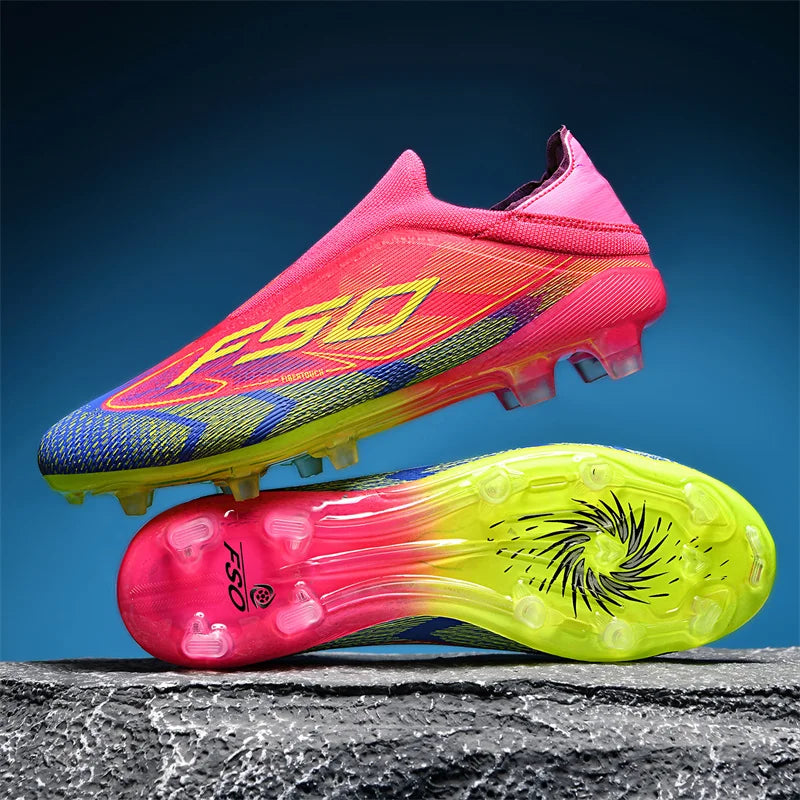 Nuevas botas de fútbol para hombres, zapatos de fútbol antideslizantes de alta calidad, tacos para césped, zapatillas de fútbol sala de alta calidad, zapatillas de deporte para interiores, superventas al aire libre