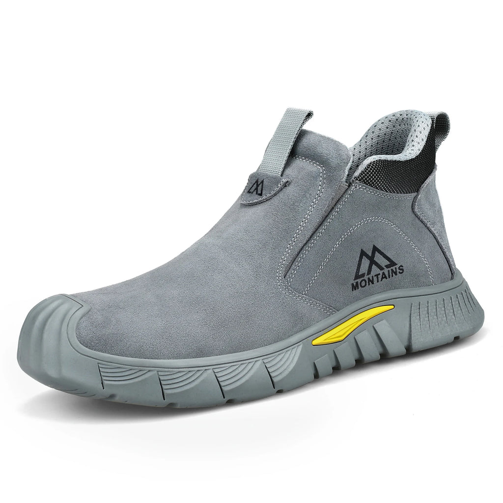 Zapatos de seguridad con punta de acero para hombres y mujeres, zapatos de trabajo antideslizantes, zapatillas de deporte, zapatos de trabajo protectores para exteriores, botas de seguridad para exteriores para hombres