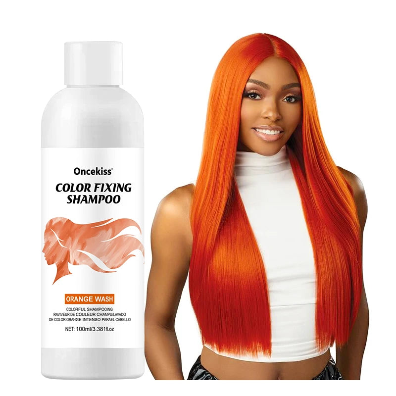 Champú semipermanente para teñir el cabello, champú invisible que protege y fijar el color, color instantáneo del cabello, brillo duradero, cuidado del cabello