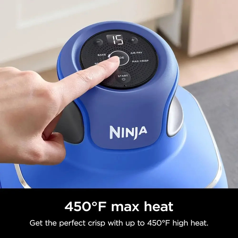 Sistema de Cocina Portátil 5 en 1 con Freidora de Aire de Vidrio, 1500W, Contenedores de 6 Tazas, 4 Cuartos y 2.5 Cuartos, Apto para Microondas, Congelador y Lavavajillas