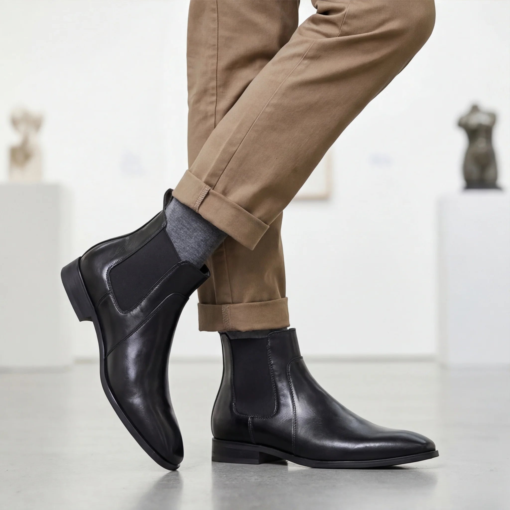 Botas Chelsea para Hombre, Tallas 40-46, Marca 2026, Cómodas y Modernas, de Cuero