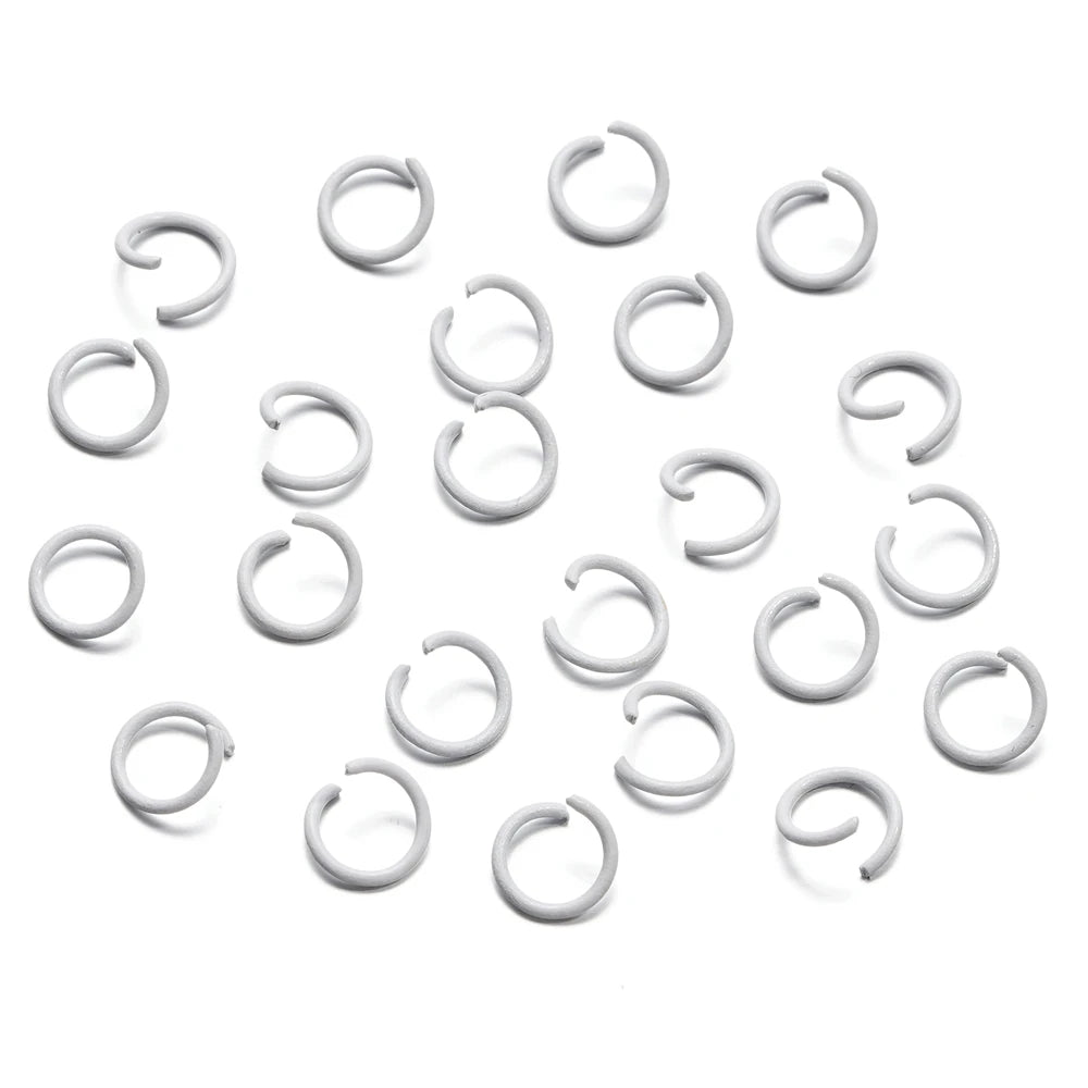 100 unids/lote 1,2x10mm anillos abiertos coloridos conector de anillo de salto dividido para hacer joyería Diy accesorios suministros