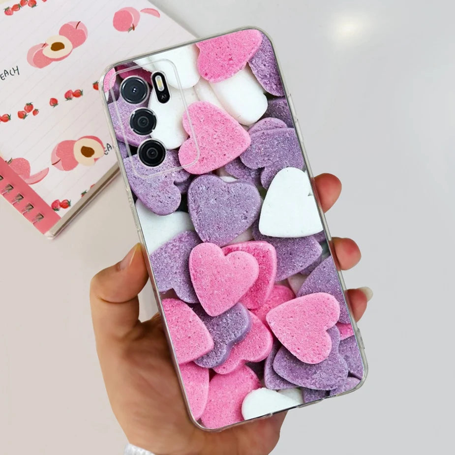 Para Oppo A16 A16s funda elegante pintada contraportada suave funda de teléfono delgada para Oppo A16s OppoA16 s CPH2269 Coque Fundas carcasa de parachoques