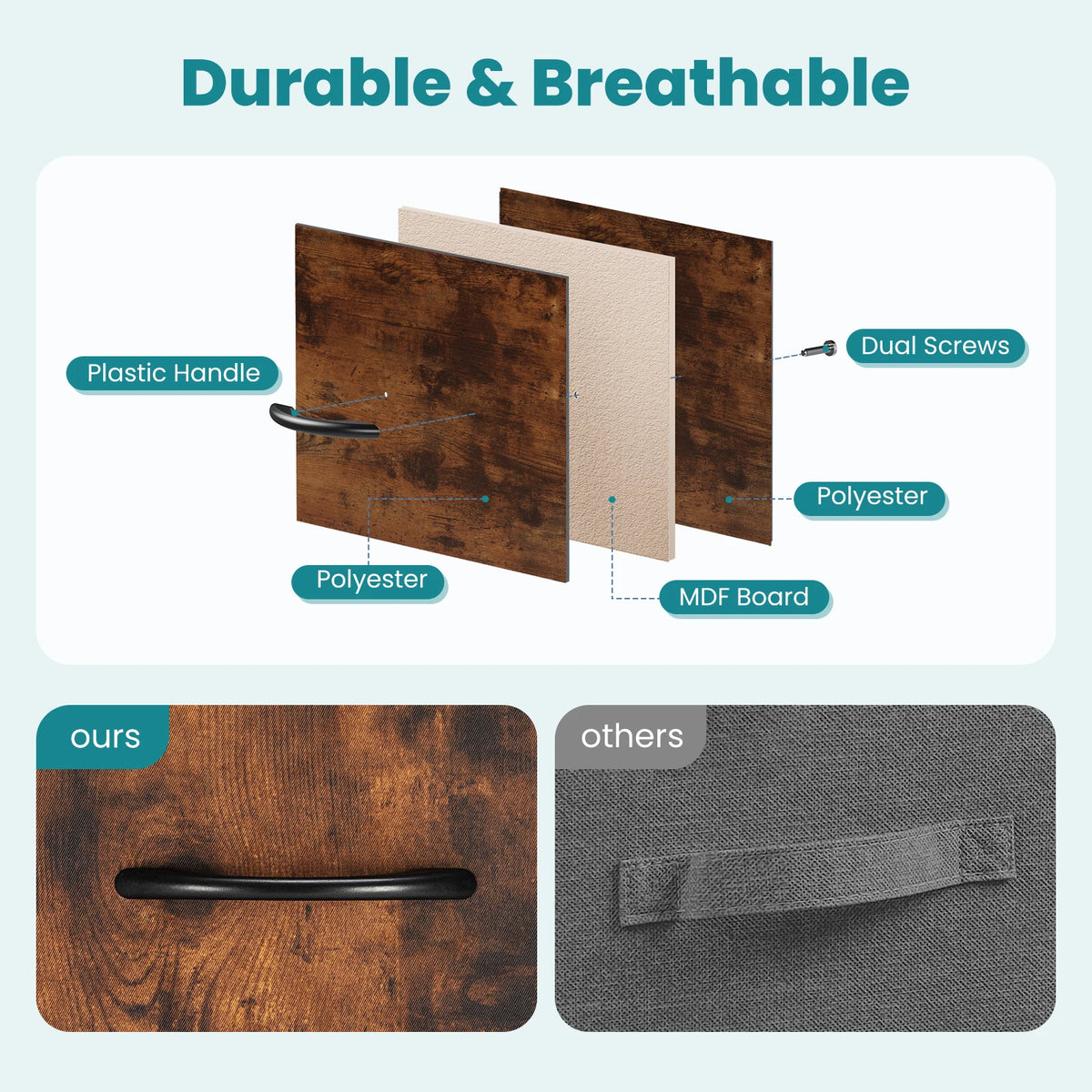 JHK Desser para dormitorio con 7 cajones de tela, organizador, armario de almacenamiento, pecho, ropa para sala de estar, vitrina de muebles