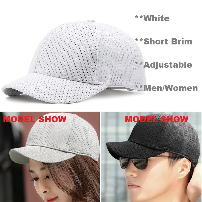 Gorra de béisbol de malla de verano de talla grande de cabeza grande para hombres y mujeres gorra transpirable de camionero ajustable para deportes al aire libre correr