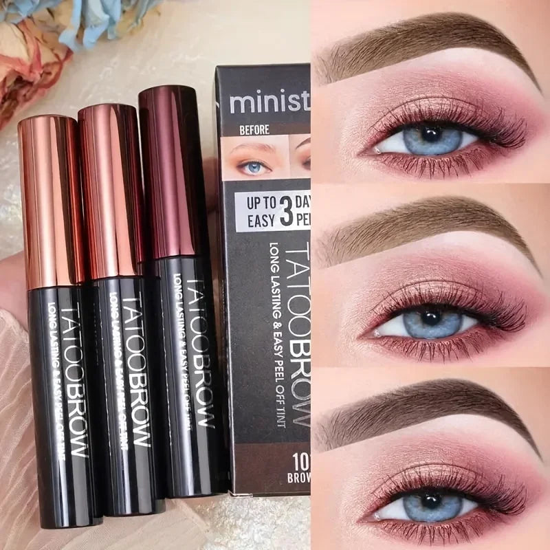 1 tinte de Gel para cejas despegable para tatuajes, tinte semipermanente para cejas, resistente al agua, a prueba de transferencia, para cejas de aspecto más completas y definidas