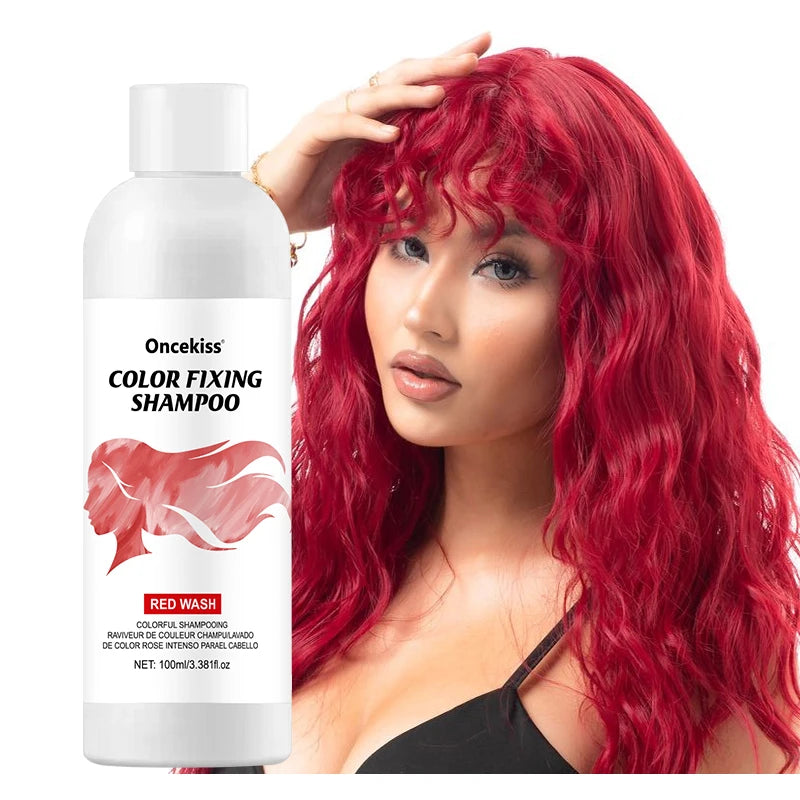 Champú semipermanente para teñir el cabello, champú invisible que protege y fijar el color, color instantáneo del cabello, brillo duradero, cuidado del cabello