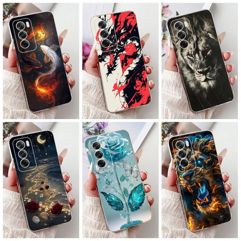 Para Oppo Reno 12 5G funda CPH2625 diseño fresco Pashion funda pintada suave funda de teléfono delgada para Oppo Reno 12 Pro Reno12 Fundas Coque