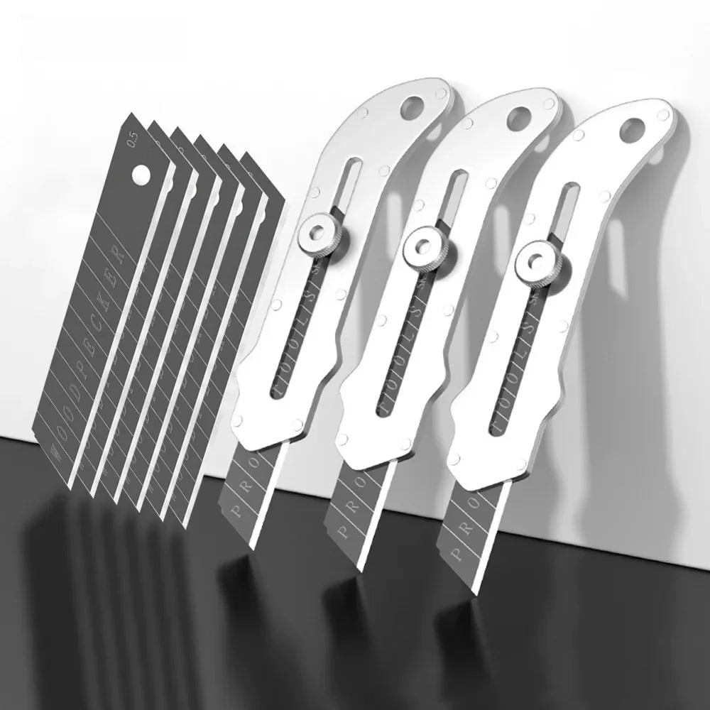 Nuevo Cuchillo Utilitario Portátil de Acero Inoxidable Retráctil para Desempacar Papel Tapiz Cortador de Papel Suministros de Papelería para Oficina y Escuela