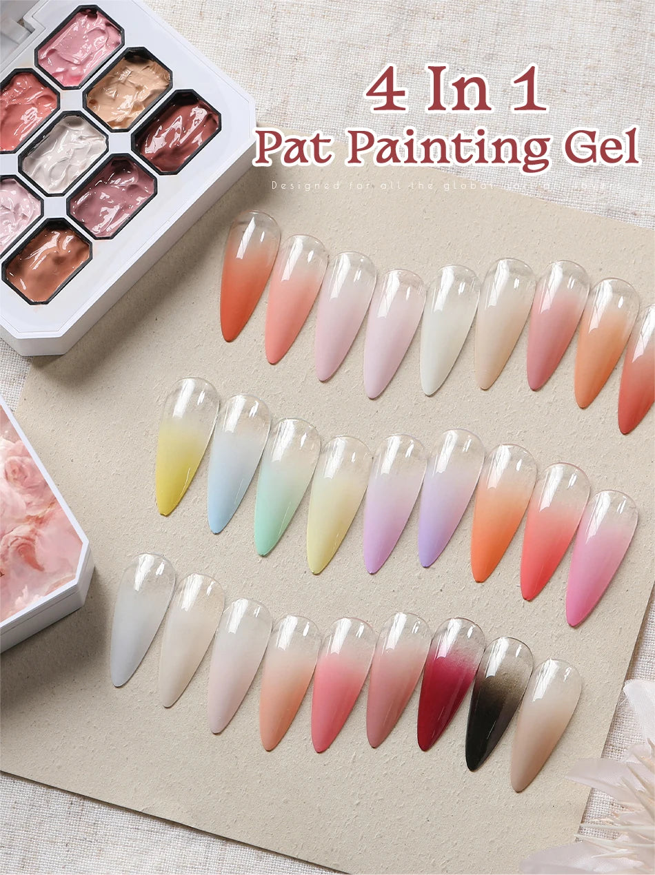UR SUGAR 9 colores Pat pintura Gel uñas 4 en 1 semipermanente remojo uñas LED UV usadas para patrón de estampado degradado