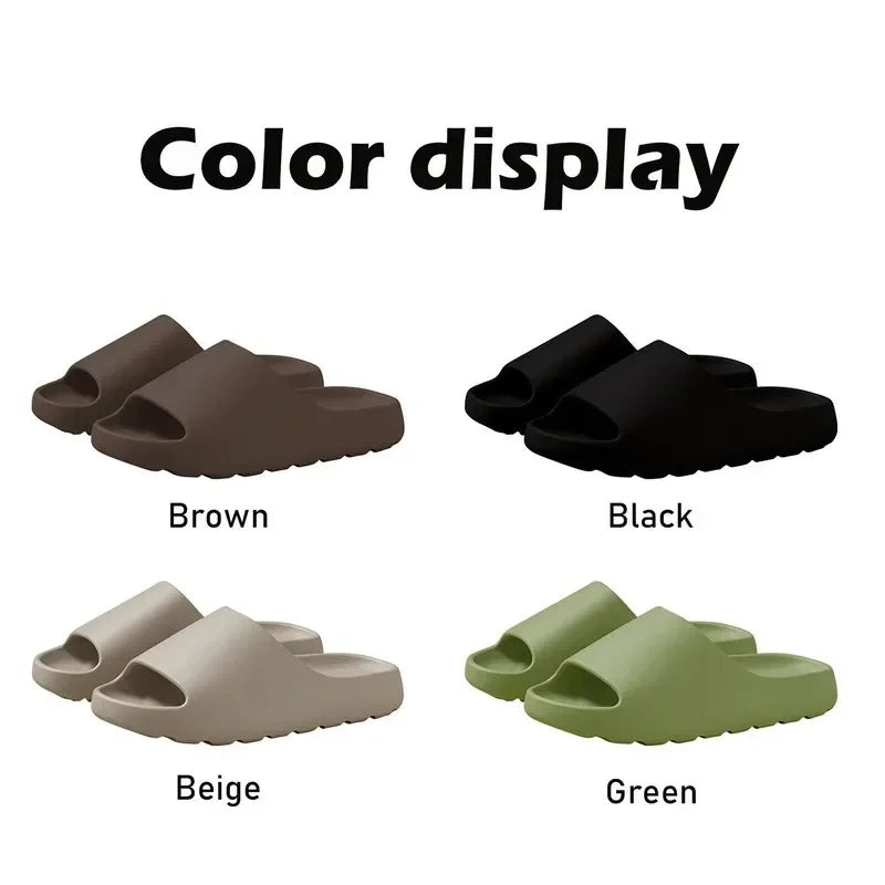 Zapatillas de coco, sandalias de suela gruesa de nube, moda de verano, zapatillas de playa de fondo suave para hombres, sandalias para mujeres, chanclas EVA