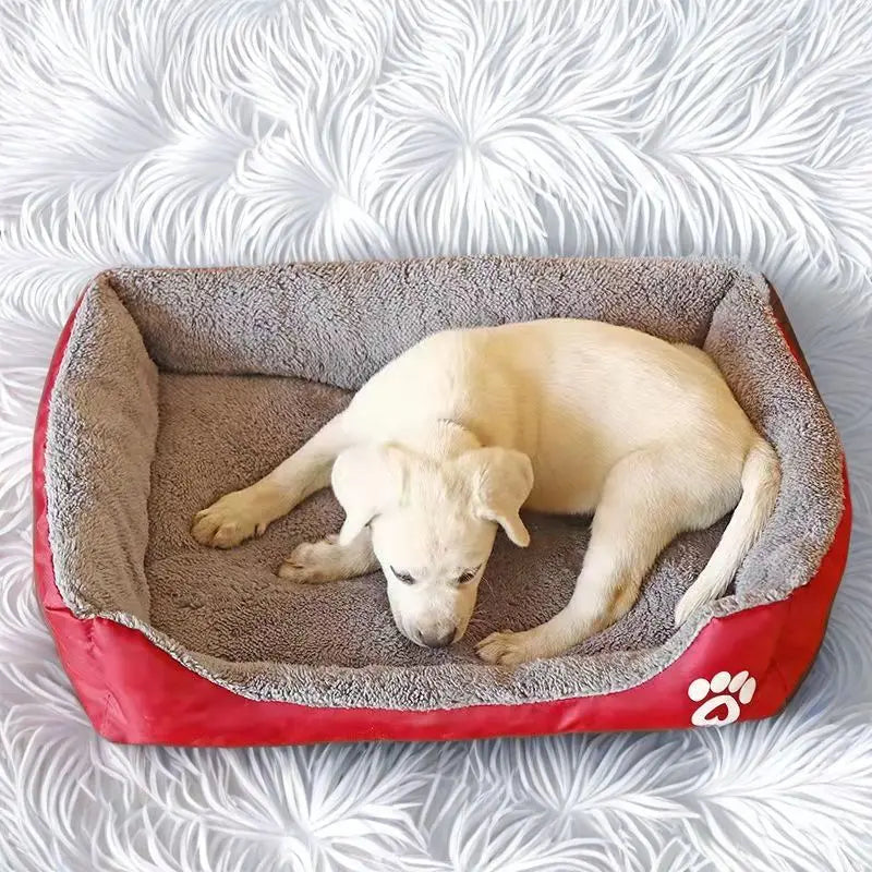 Cama Rectangular de Felpa Suave para Perros, Sofá Cálido Antideslizante para Gatos y Perros Pequeños, Cojín de Corduroy