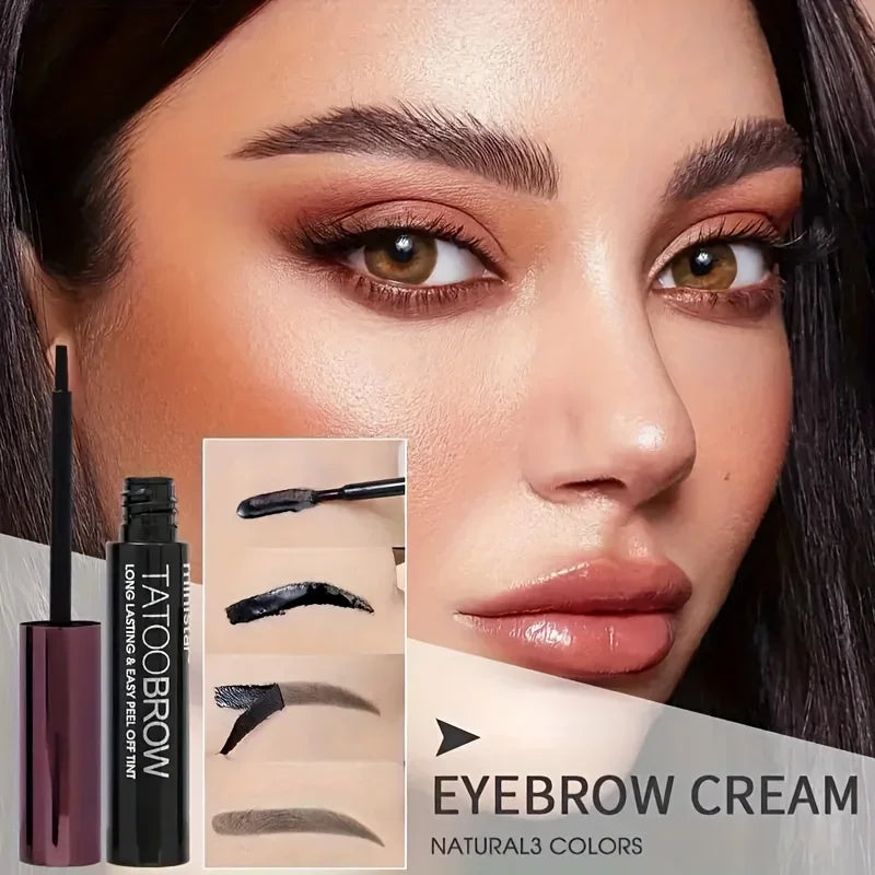 1 tinte de Gel para cejas despegable para tatuajes, tinte semipermanente para cejas, resistente al agua, a prueba de transferencia, para cejas de aspecto más completas y definidas