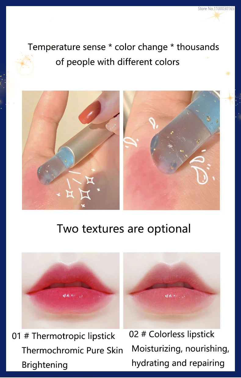 Brillo de labios de doble Color, bálsamo labial hidratante, gelatina decolorante, resistente al agua, antigrietas, cuidado de los labios, cosméticos para estudiantes, lápiz labial