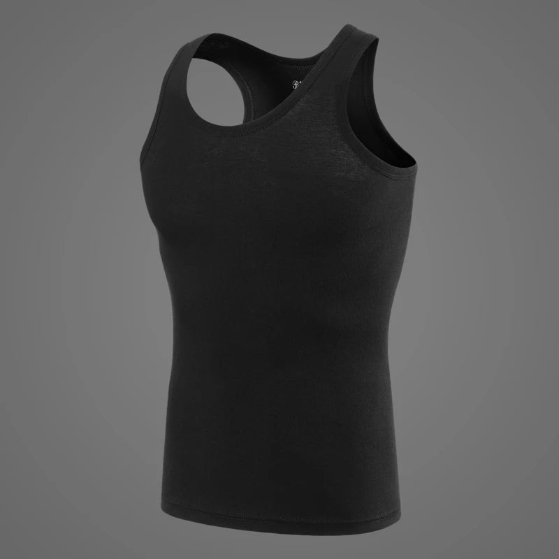 Chaleco de talla grande de Color sólido para las cuatro estaciones para hombre, Top cómodo de algodón puro para deportes juveniles y Fitness, Base para mediana edad, 1/3 piezas